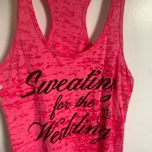 Sweating for the wedding tank!